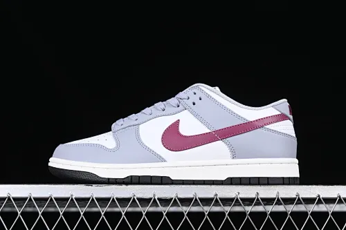 All categories Nk SB Dunk series Nk SB Dunk Low low-top sneakers Nk Dunk Low "Grey White" gray burgundy low-top retro sports and leisure sneakers DD1503-122